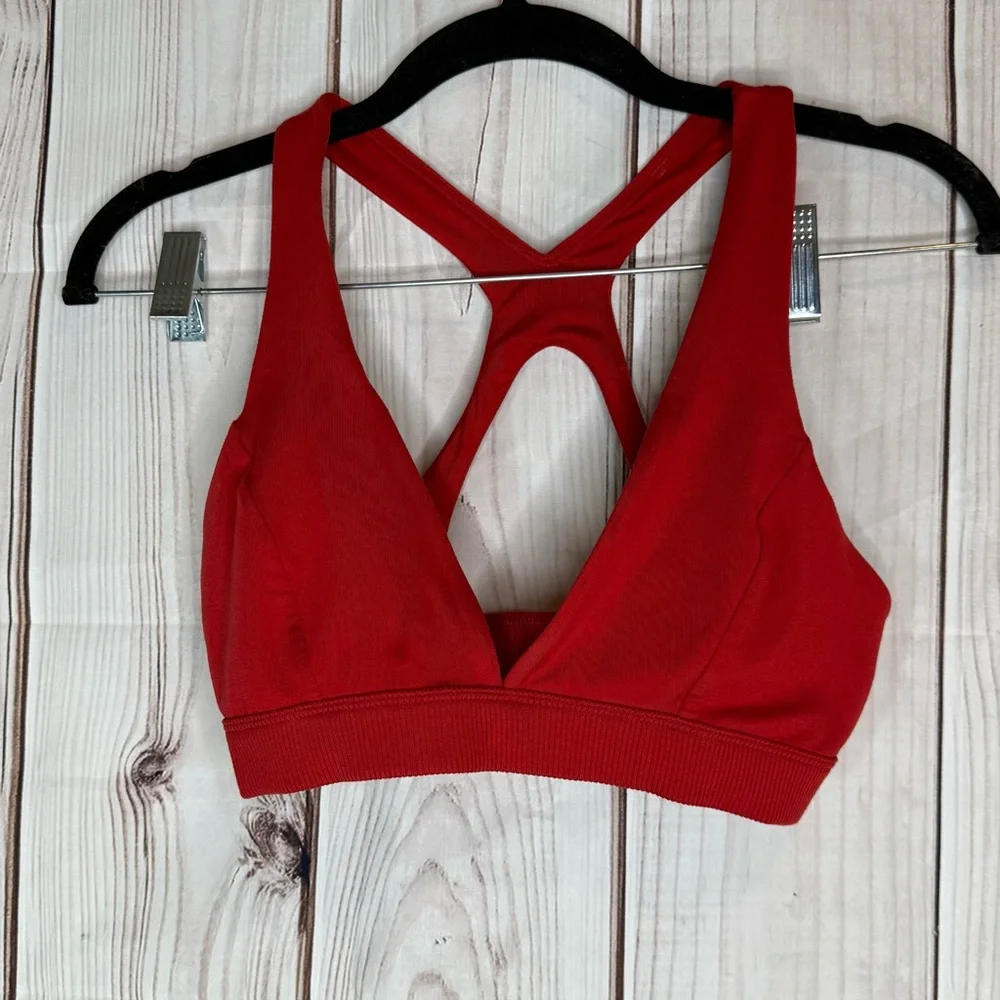 ALO Yoga Vibrant Red Sports Bra